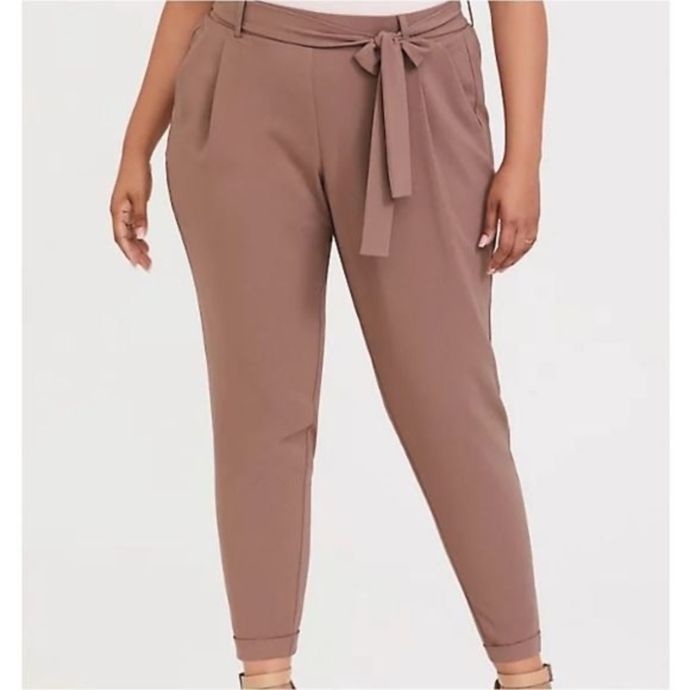 Torrid HIGH WAISTED TIE-FRONT SKINNY PANT -